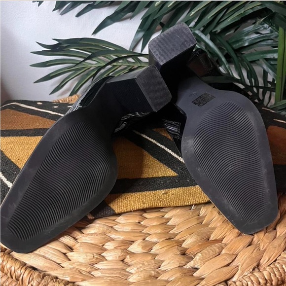 Black Patent Leather Ankle Boots - Picture 4 of 5